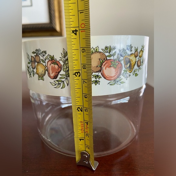 Vintage Pyrex Corning Ware SPICE OF LIFE Glass Canister STORE N’ SEE 4” Diameter - Picture 9 of 10